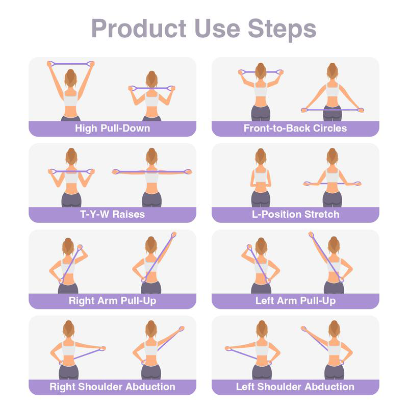 Figure-8 Silicone Resistance Bands for Women – Durable, Comfortable Exercise Bands for Home Workouts