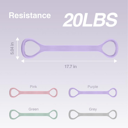Figure-8 Silicone Resistance Bands for Women – Durable, Comfortable Exercise Bands for Home Workouts