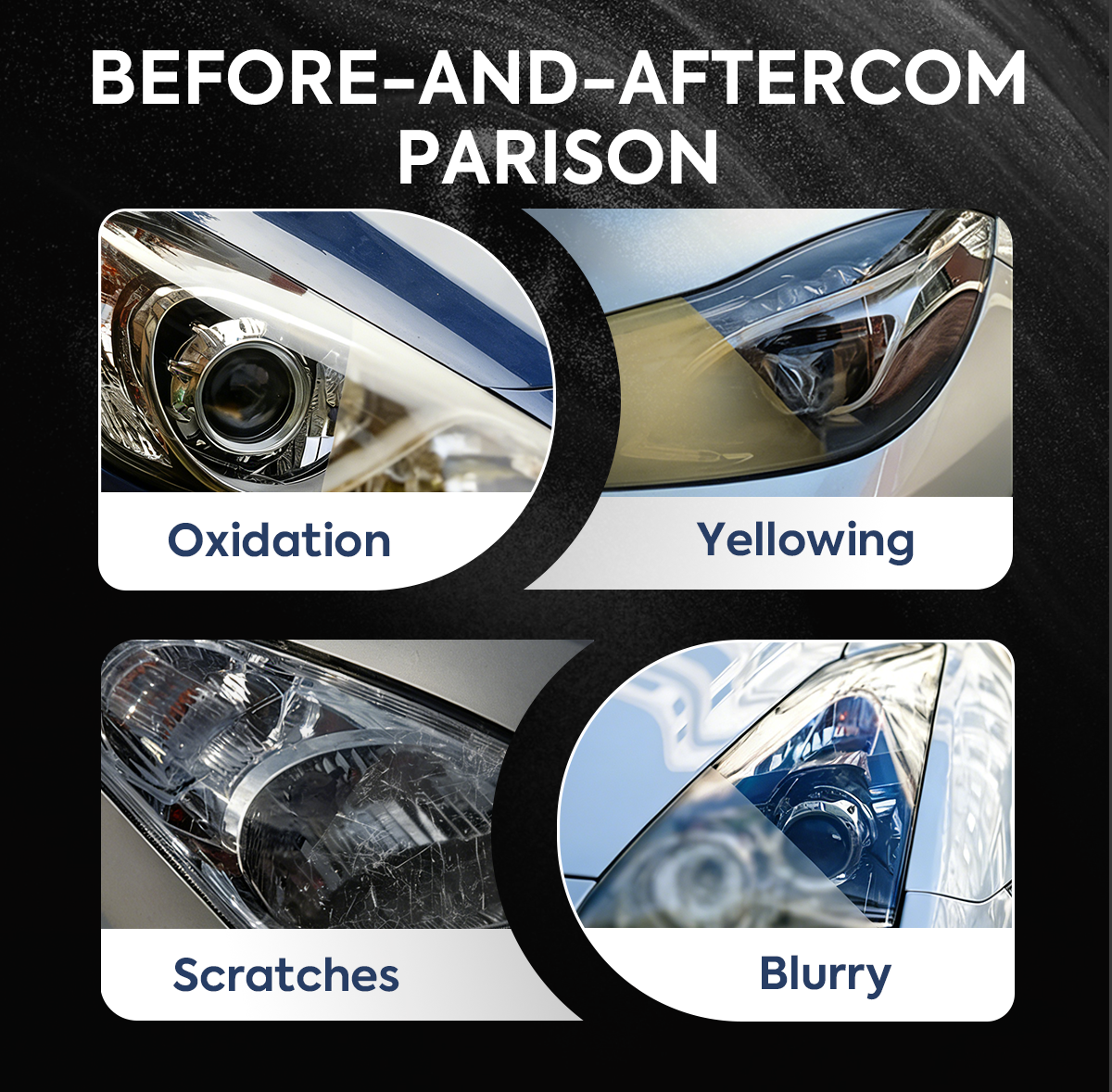 🚘 Headlamp Restoration Fluid for Cars — Restores Clarity by Removing Oxidation and Yellowing with UV Protection