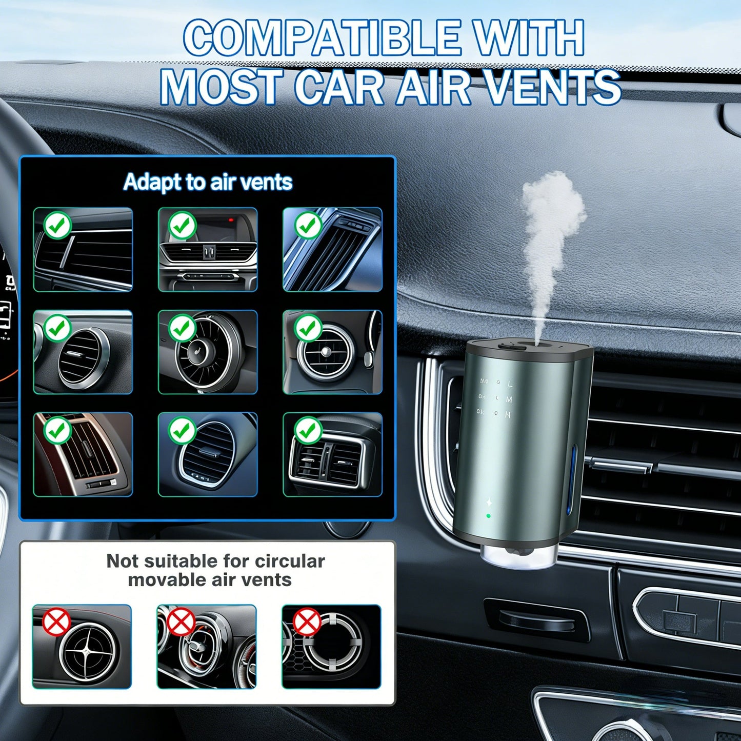 Smart Car Aromatherapy Diffuser with 3 Scent Options