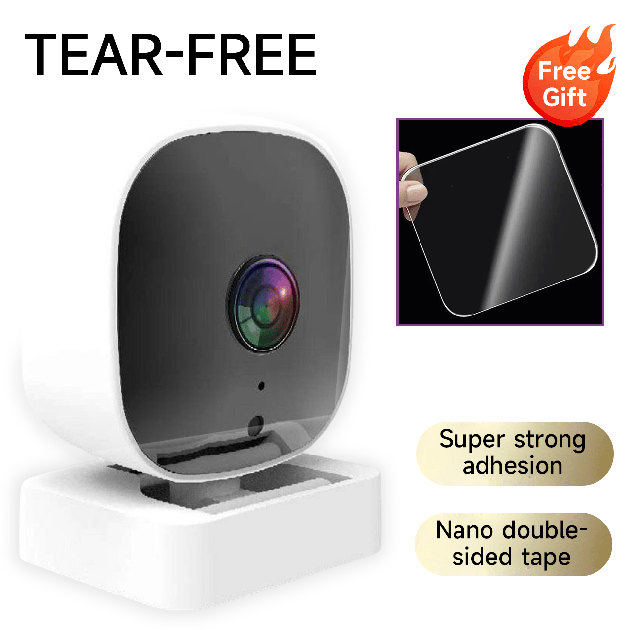 Crystal-Clear 2K Security Camera with Color Night Vision, 24/7 Recording, Smart Alerts & Easy Install