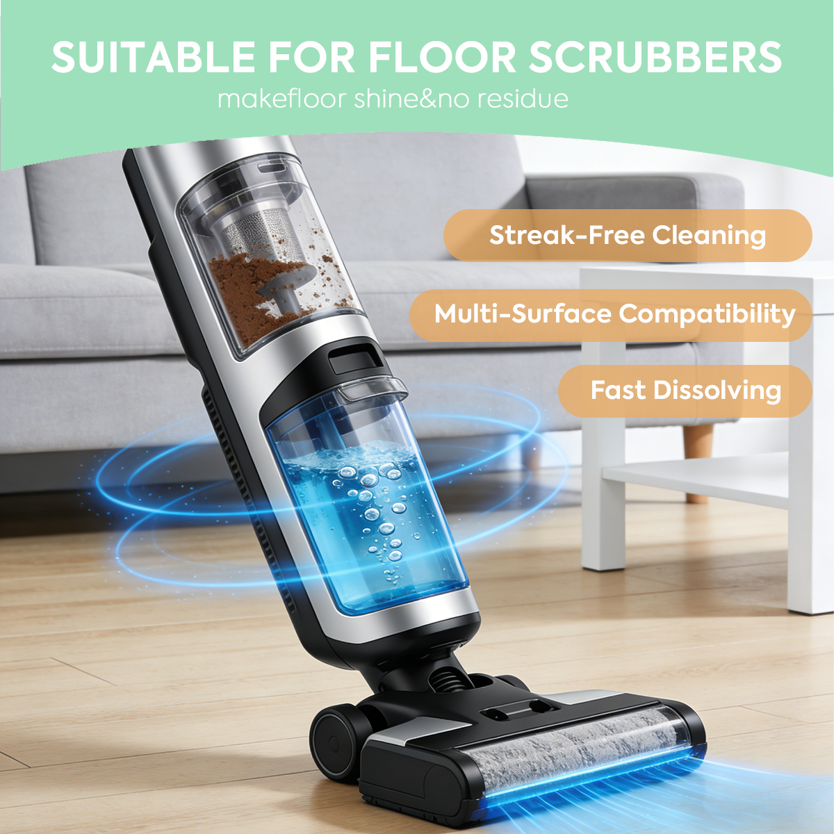 All-Surface Floor Cleaning Tablets: Efficient Cleaning with Lemon Scent
