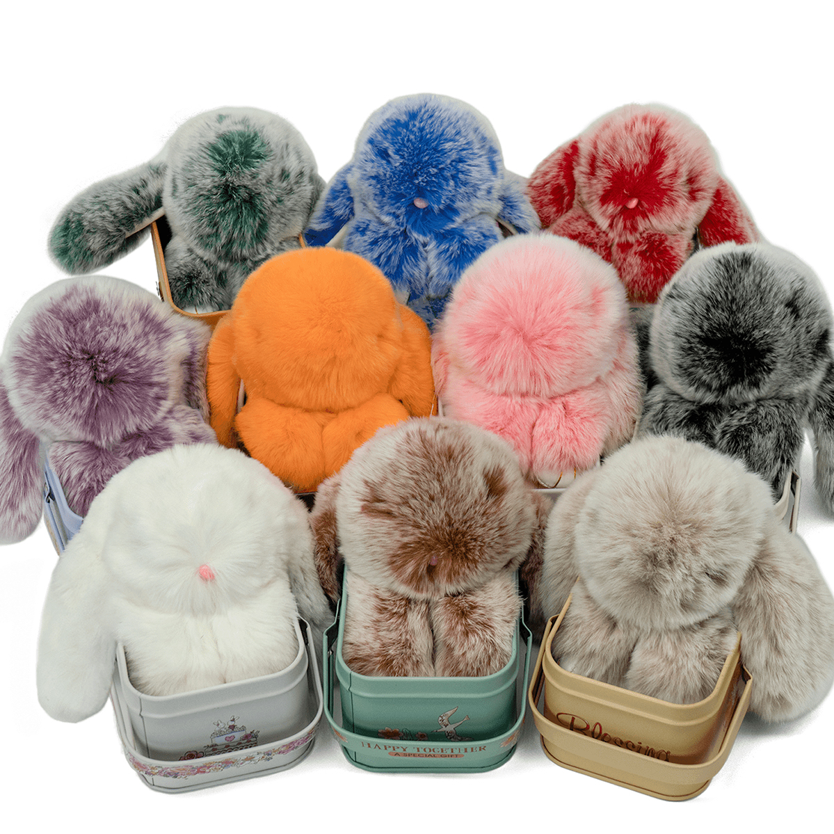 Handcrafted Soft Bunny Charm - Adorable Plush Rabbit Keychain Toy