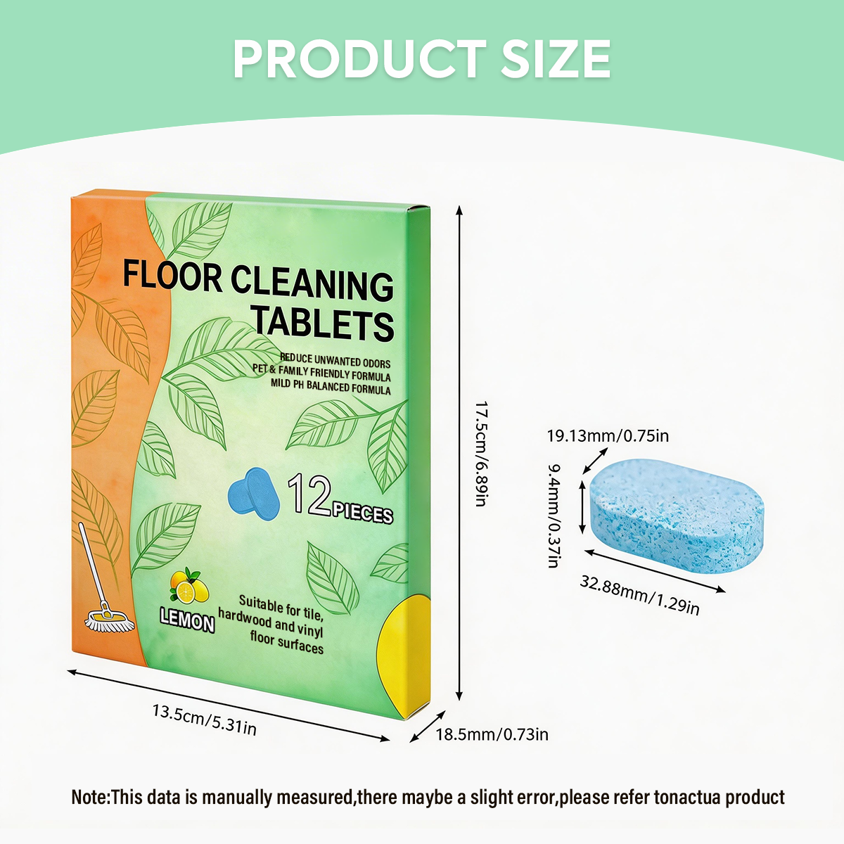 All-Surface Floor Cleaning Tablets: Efficient Cleaning with Lemon Scent