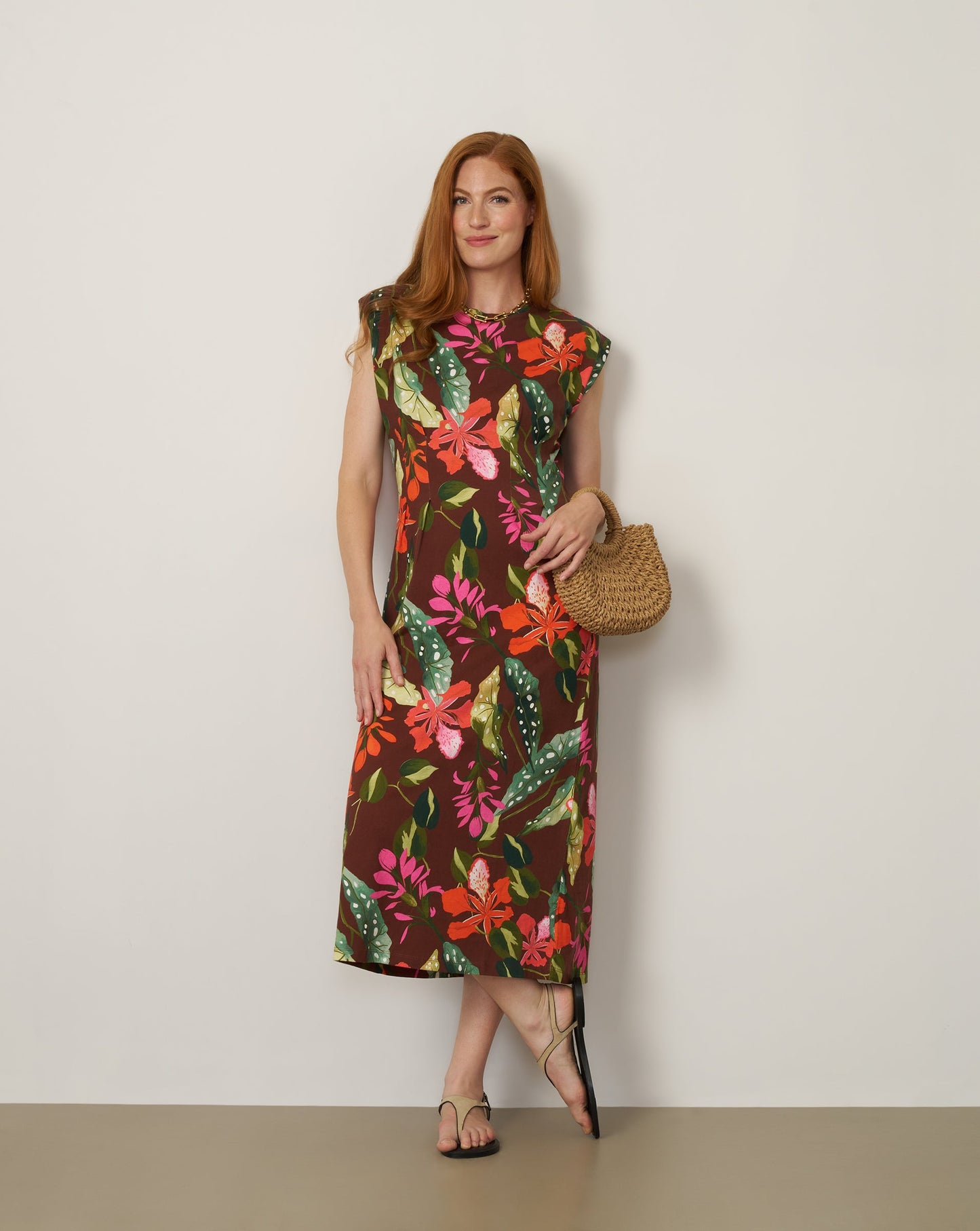 Pleat Detail Maxi Dress