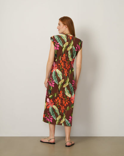 Pleat Detail Maxi Dress