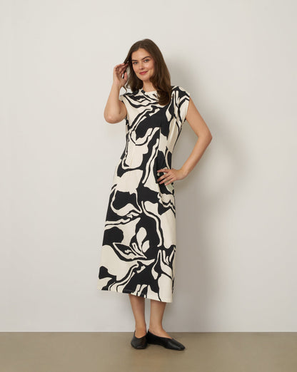 Pleat Detail Maxi Dress