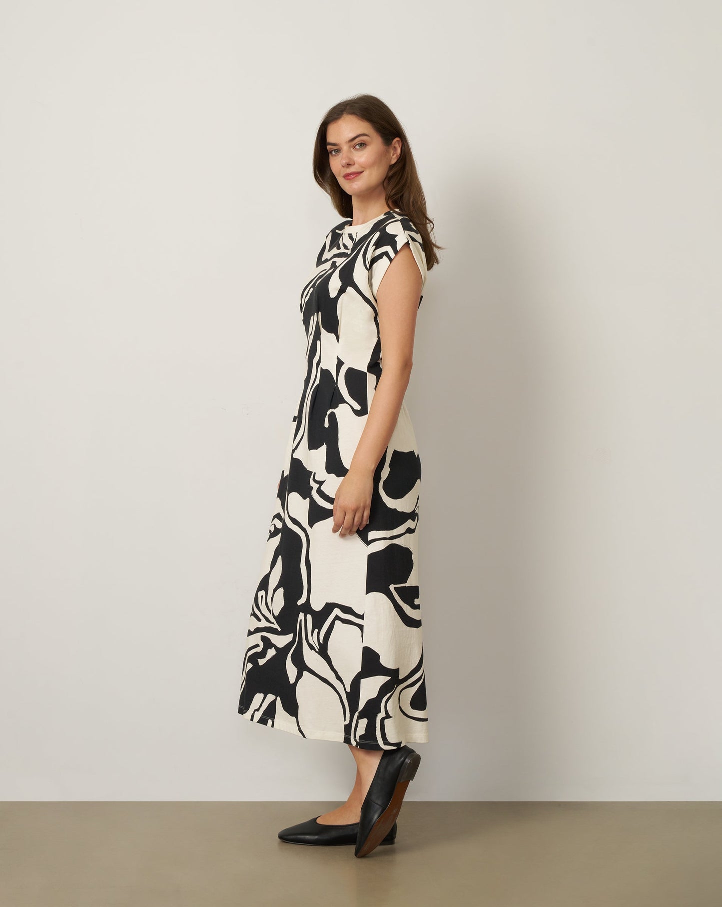 Pleat Detail Maxi Dress