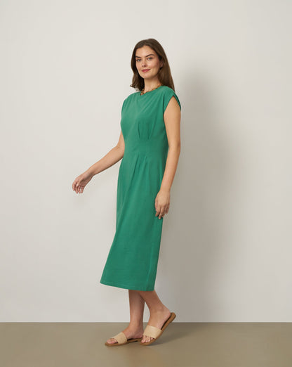 Pleat Detail Maxi Dress