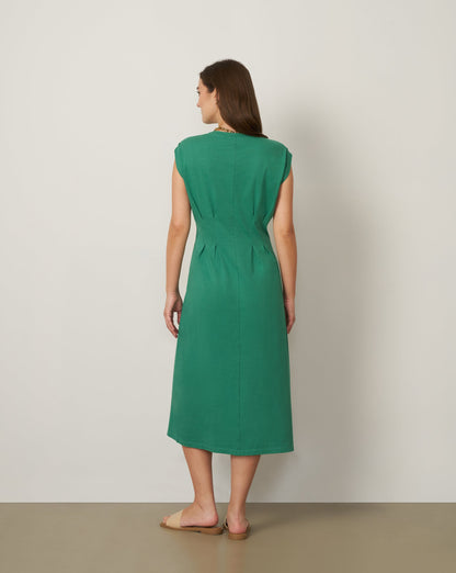 Pleat Detail Maxi Dress