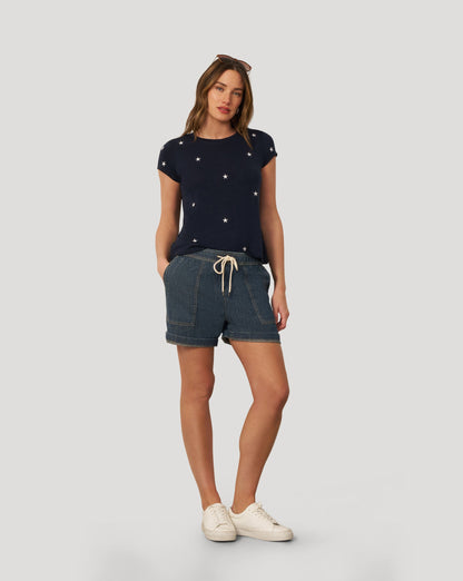 Printed Star Slub Tee