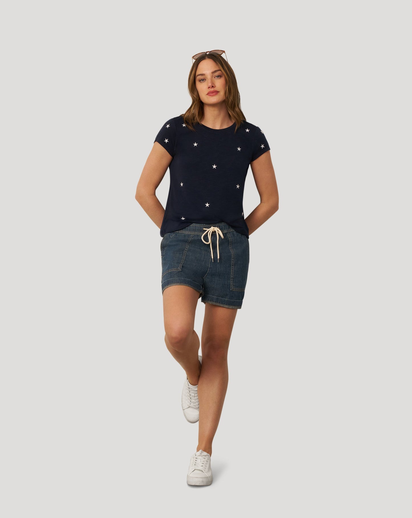 Printed Star Slub Tee