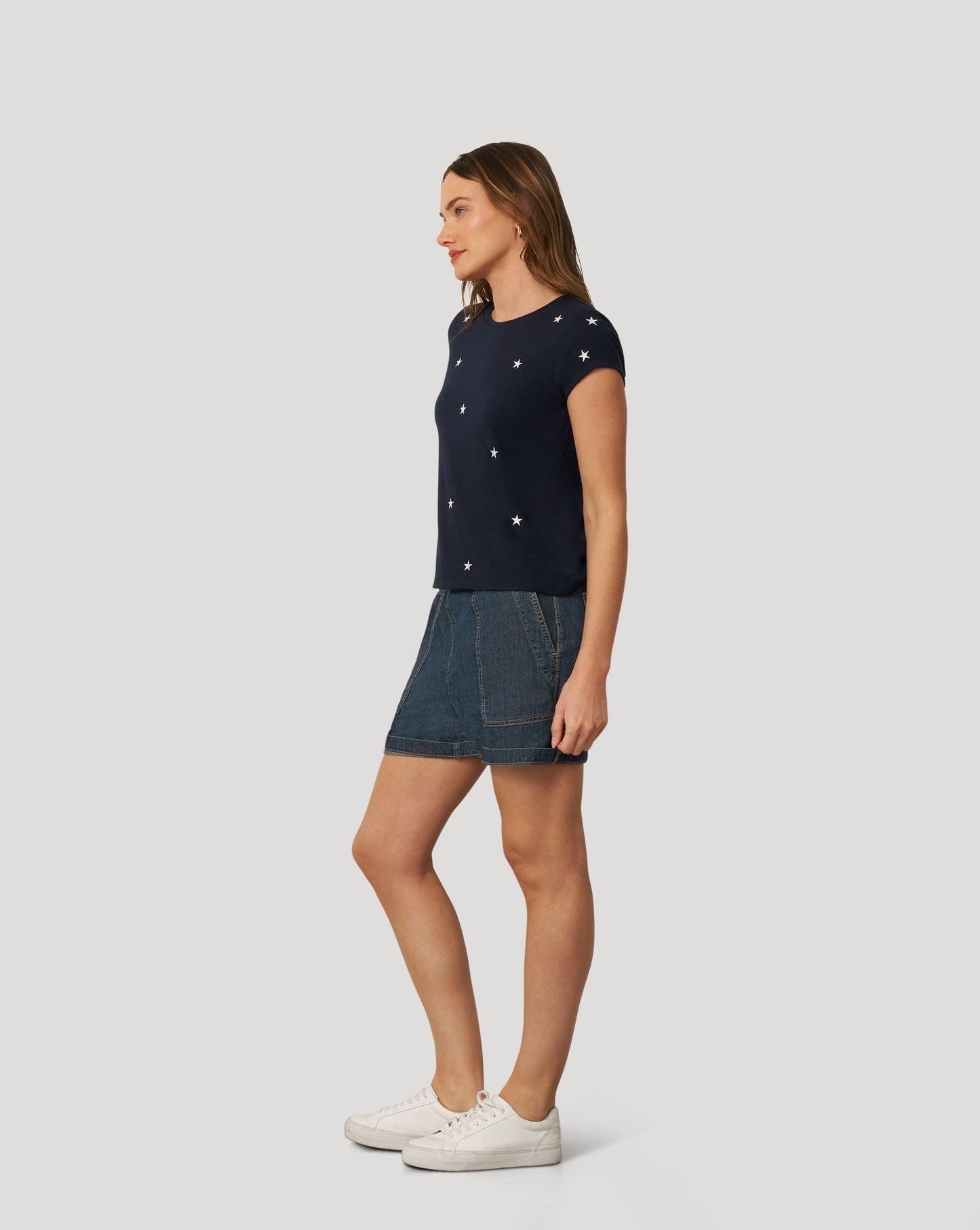 Printed Star Slub Tee
