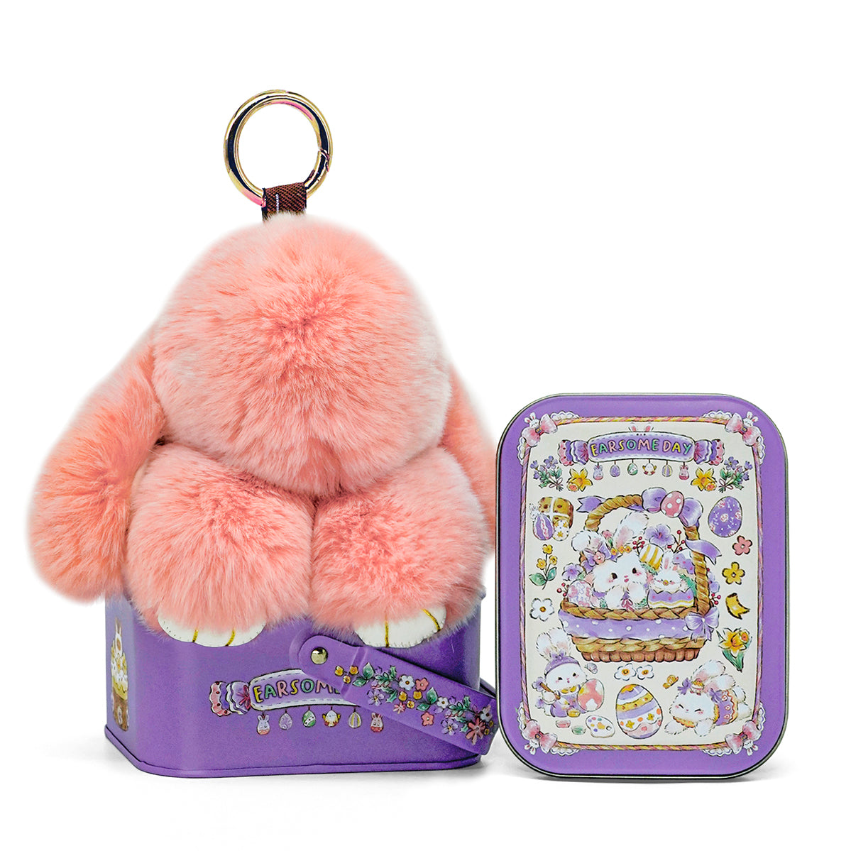 Handcrafted Soft Bunny Charm - Adorable Plush Rabbit Keychain Toy