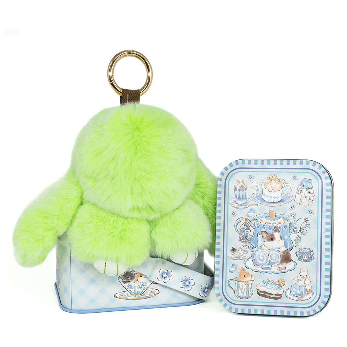 Handcrafted Soft Bunny Charm - Adorable Plush Rabbit Keychain Toy