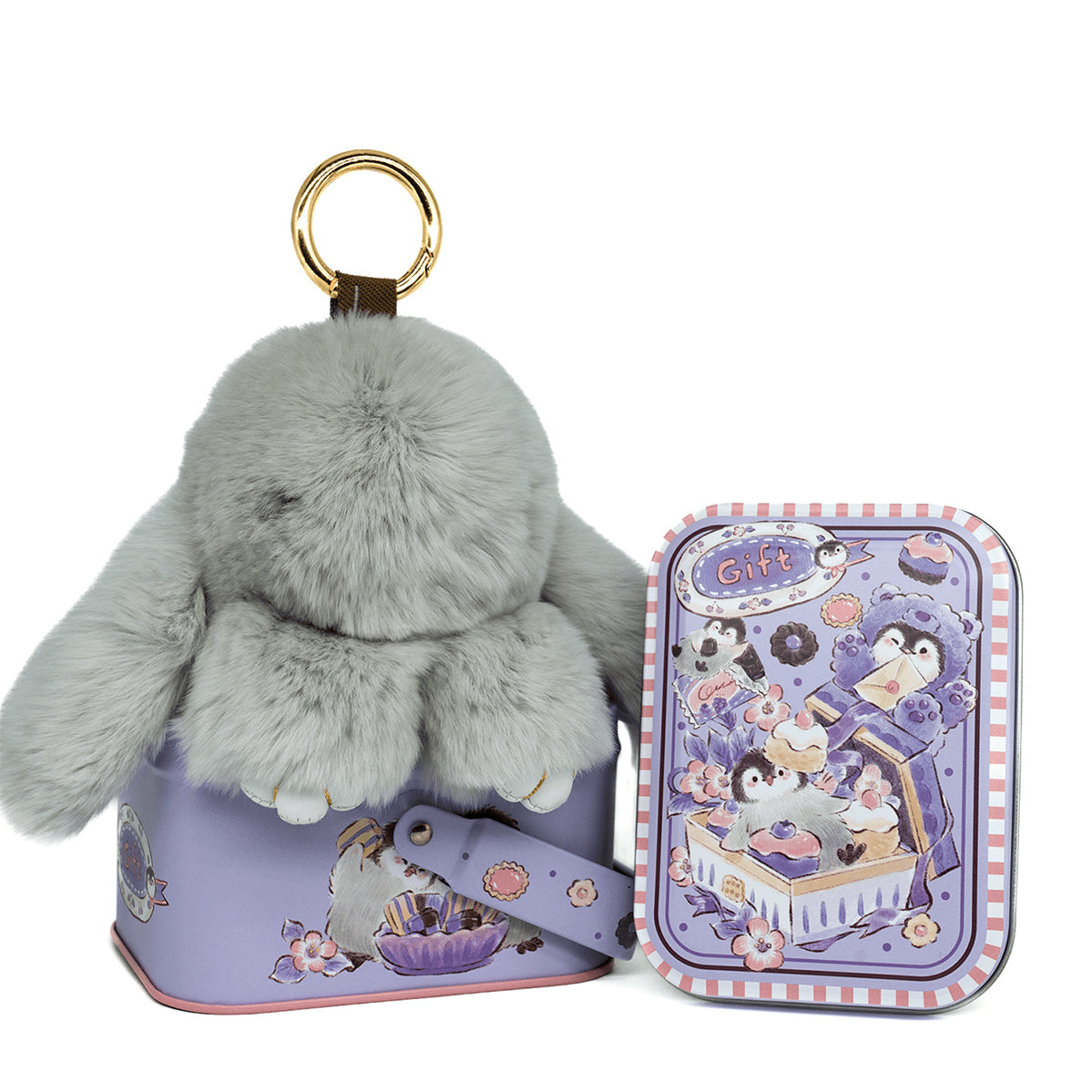 Handcrafted Soft Bunny Charm - Adorable Plush Rabbit Keychain Toy