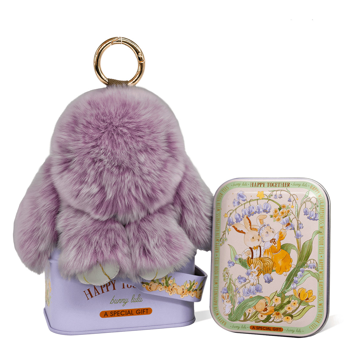 Handcrafted Soft Bunny Charm - Adorable Plush Rabbit Keychain Toy