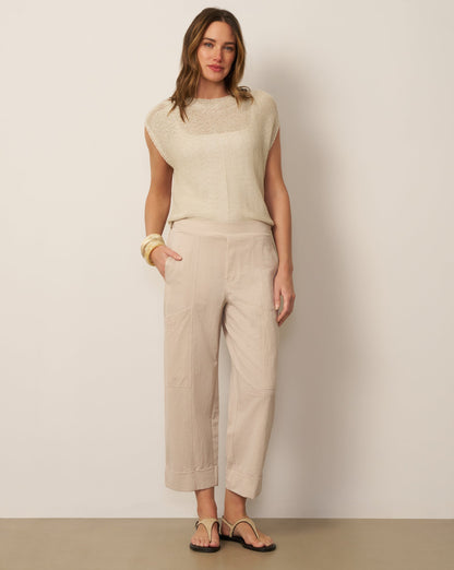 Cotton Blend Utility Barrel Pant