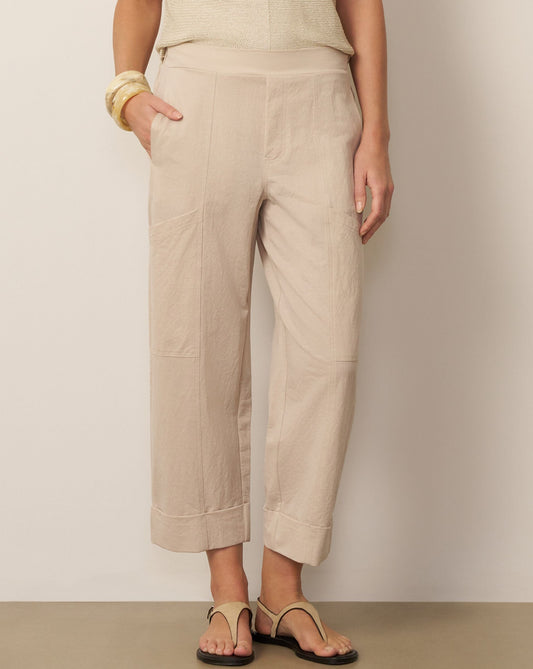 Cotton Blend Utility Barrel Pant