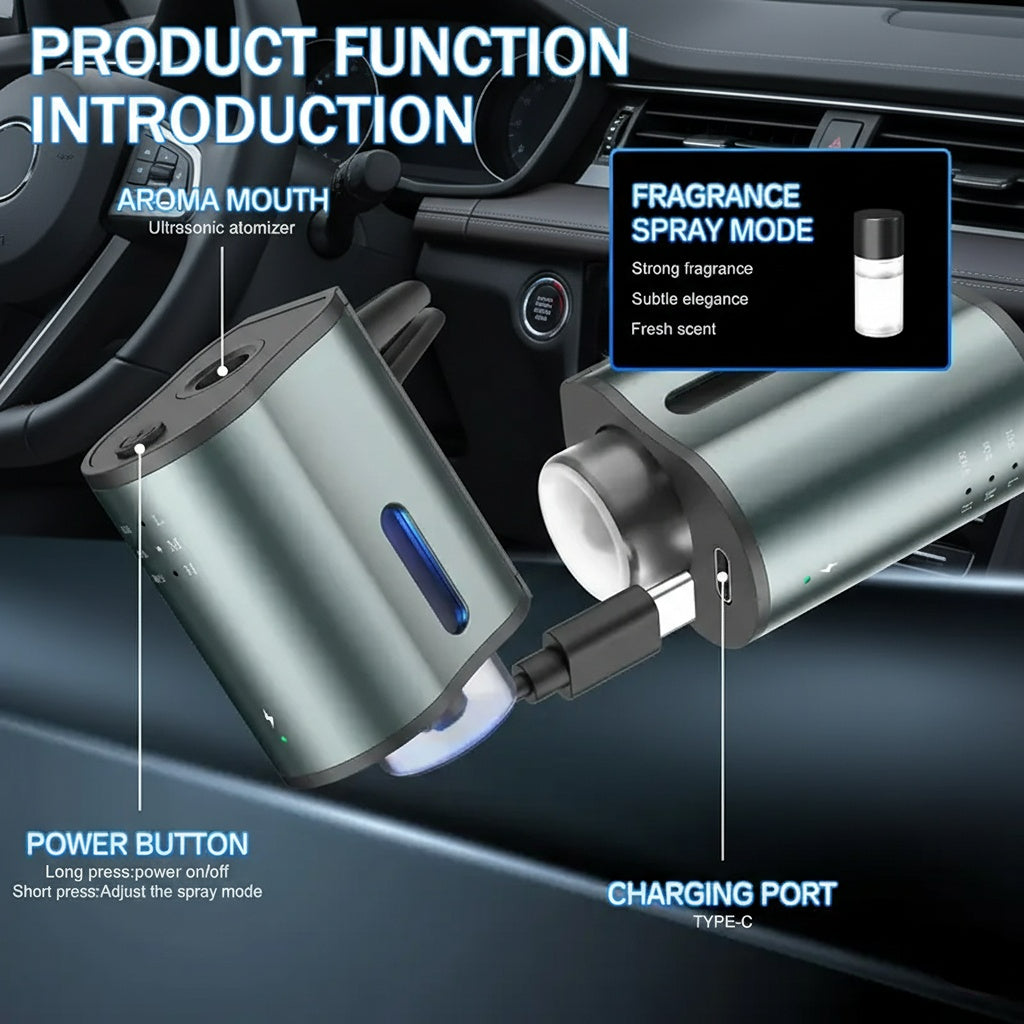 Smart Car Aromatherapy Diffuser with 3 Scent Options