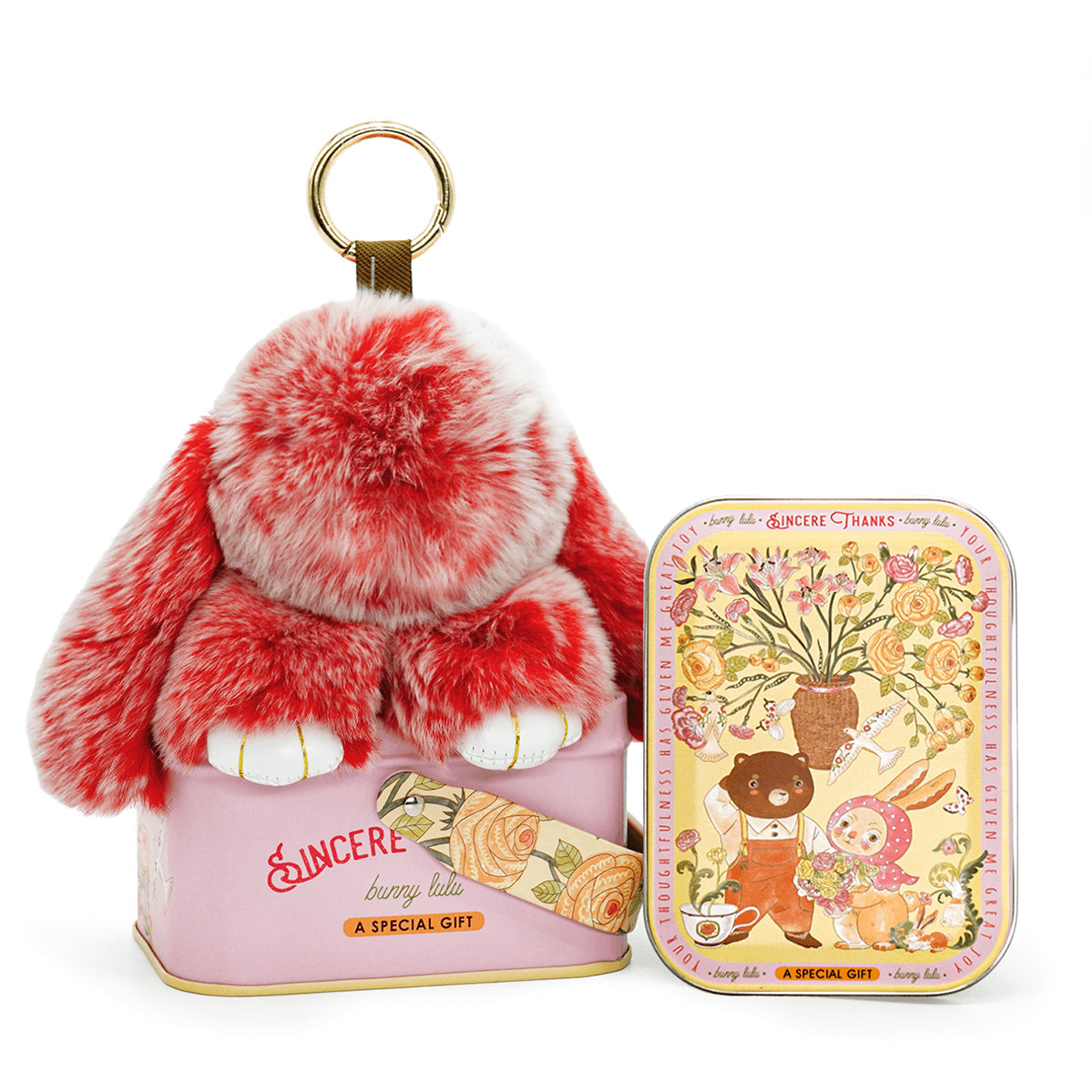 Handcrafted Soft Bunny Charm - Adorable Plush Rabbit Keychain Toy