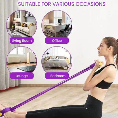 💪 2026 Latest 8-Tube Pedal Resistance Device — Detachable & Adjustable for Customizable Home Gym Workouts