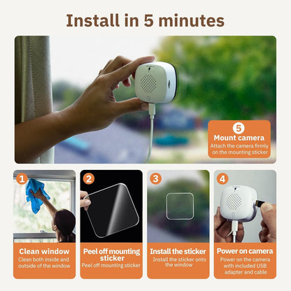 Crystal-Clear 2K Security Camera with Color Night Vision, 24/7 Recording, Smart Alerts & Easy Install
